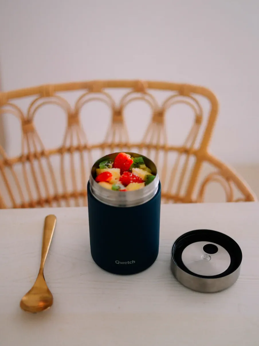 Qwetch Boîte repas isotherme - Granite Bleu