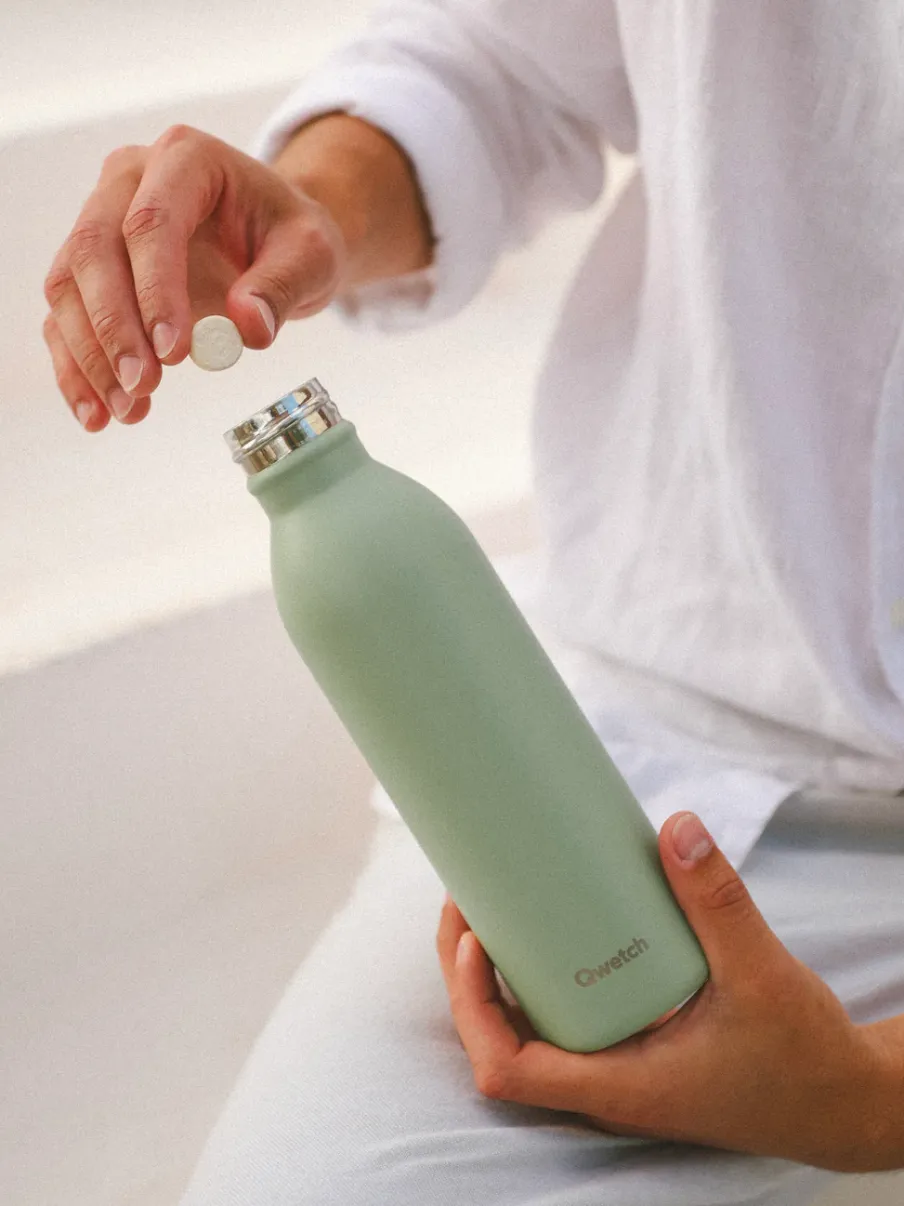 Qwetch Bouteille isotherme - Active Matt Tilleul Bouchon Sport