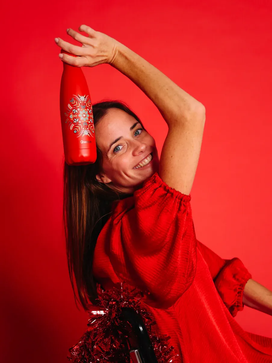 Qwetch Bouteille isotherme - Originals Sofia Rouge Cardinal