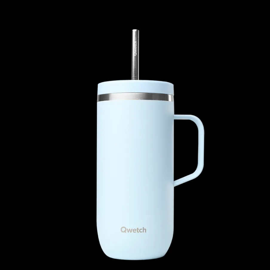 Qwetch Cold Cup isotherme avec Anse - Pastel Bleu