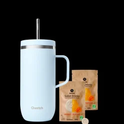 Qwetch Kit Solid Drinks Ananas Mangue - Cold Cup Anse Pastel Bleu