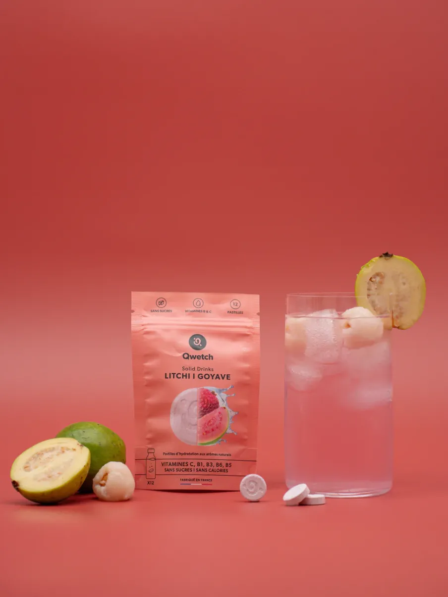 Qwetch Solid Drinks - Litchi Goyave